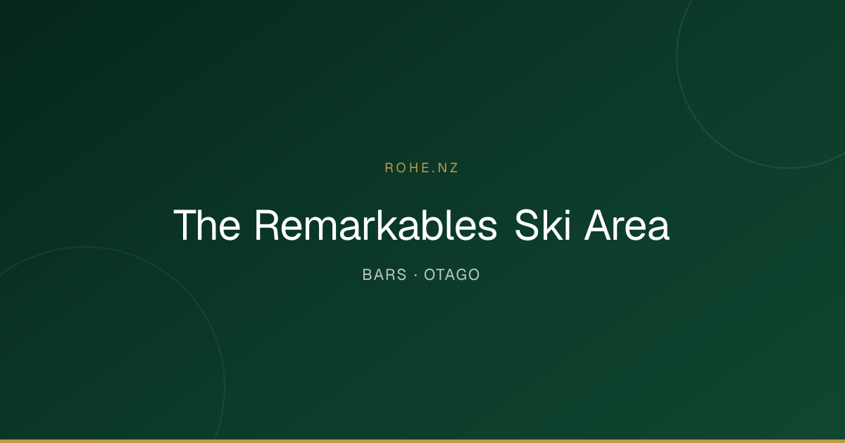 The Remarkables Ski Area