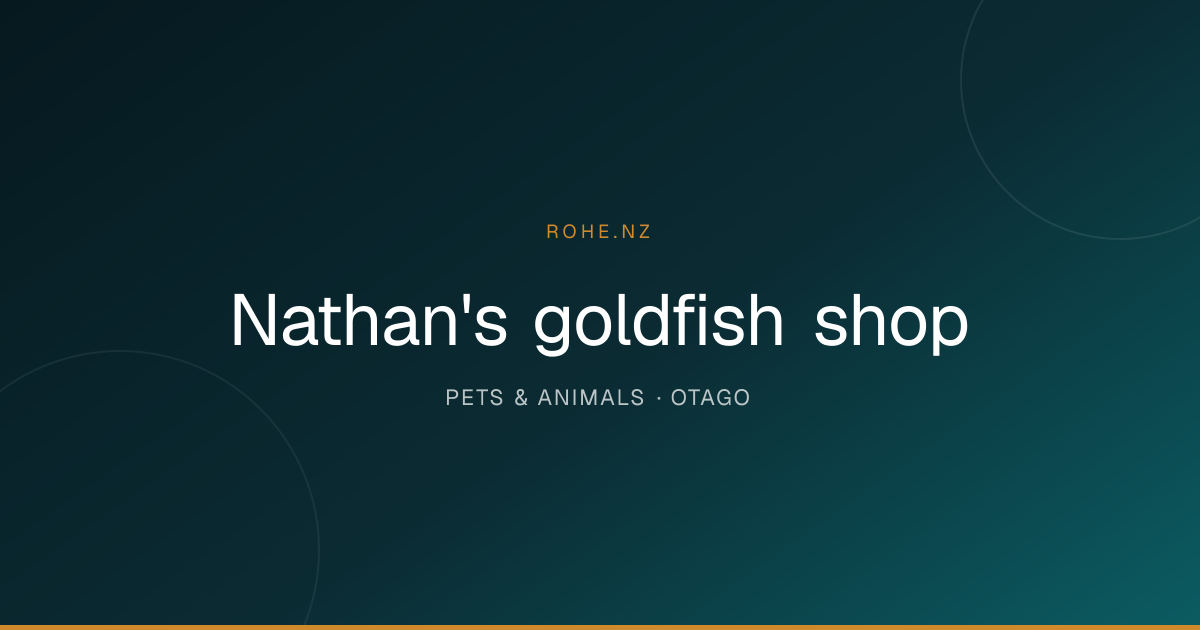 Nathan's goldfish shop