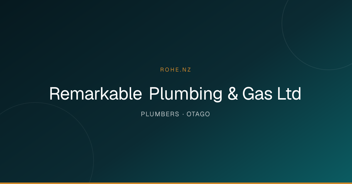 Remarkable Plumbing & Gas Ltd
