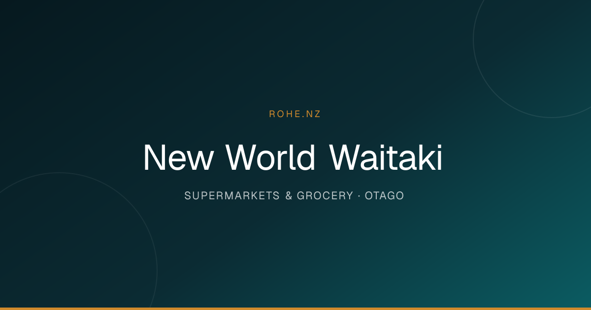 New World Waitaki