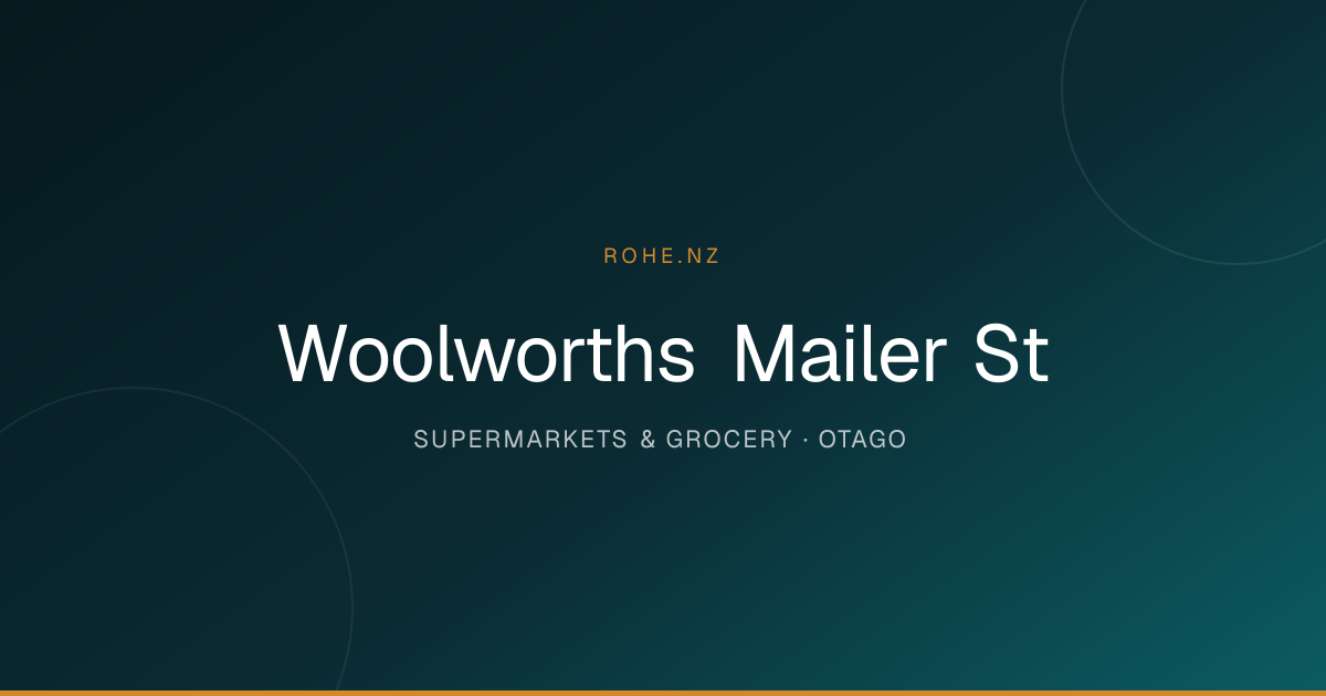 Woolworths Mailer St
