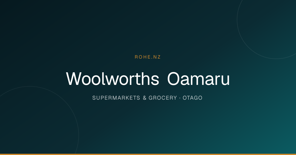 Woolworths Oamaru