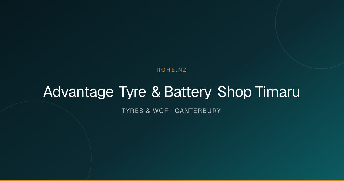 Advantage Tyre & Battery Shop Timaru